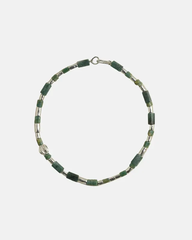 Valentine Necklace, Green Jade
