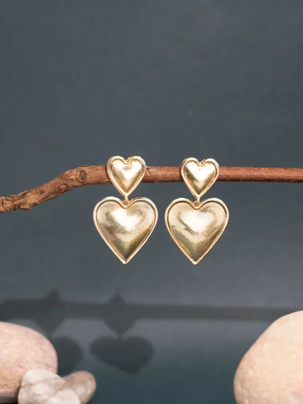 Valentine Special – Double Heart Statement Earring