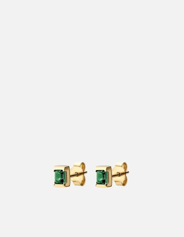Valor Quartz Stud Earrings, Gold