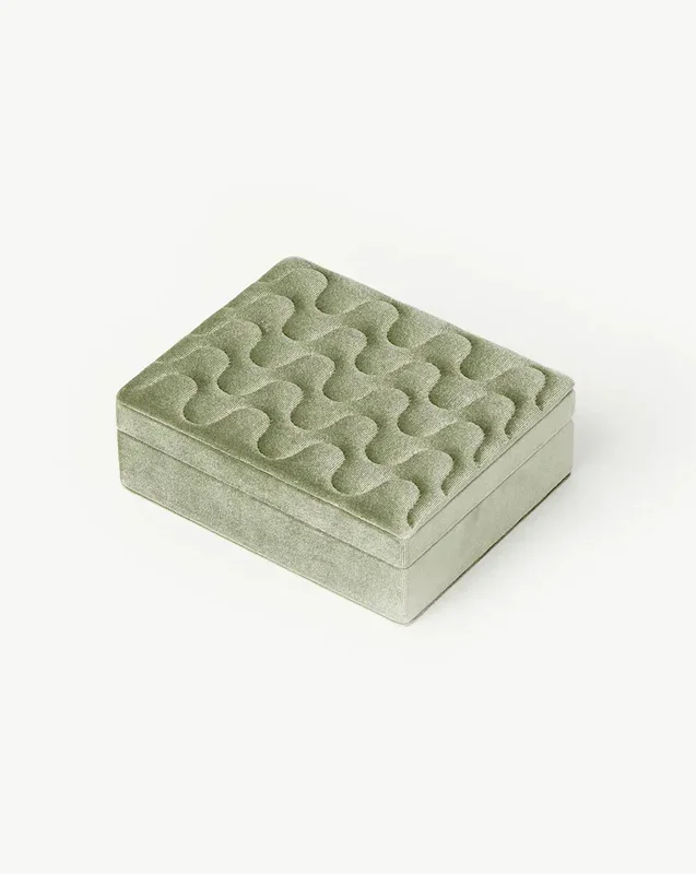 Velvet Jewellery Box | Sage Green