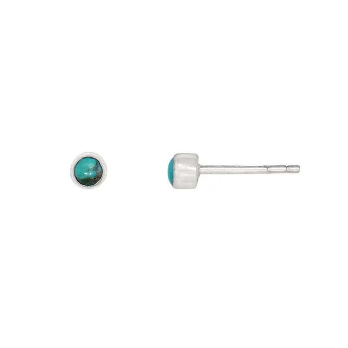Venus Studs in Turquoise & Silver