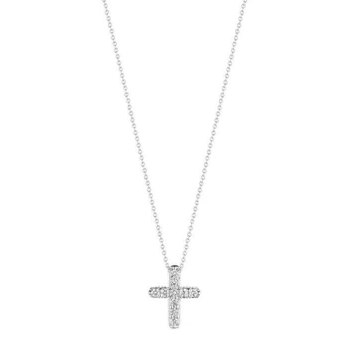 Verragio 18k Small Diamond Cross Pendant