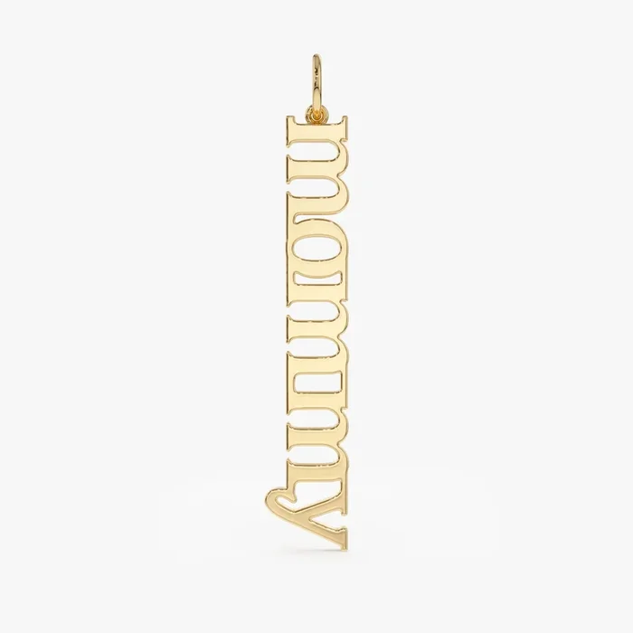 Vertical Custom Name Pendant, Chloe