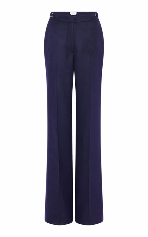 Vesta Pant in Navy Winter Silk