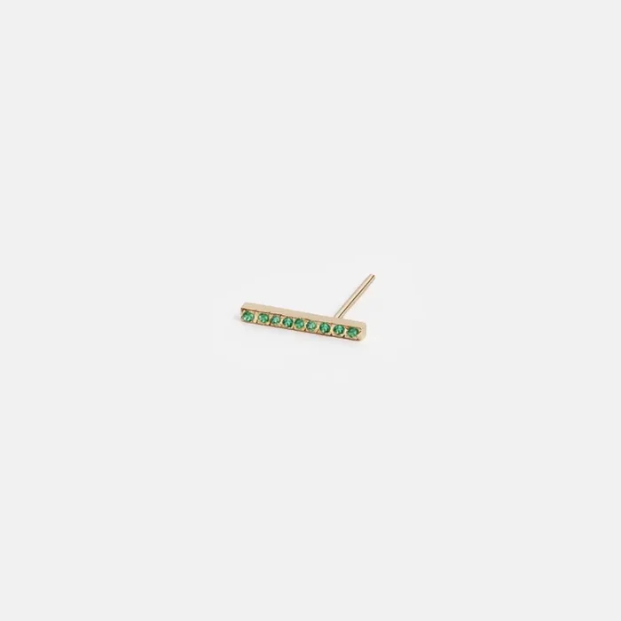 Veva Stud with Emeralds