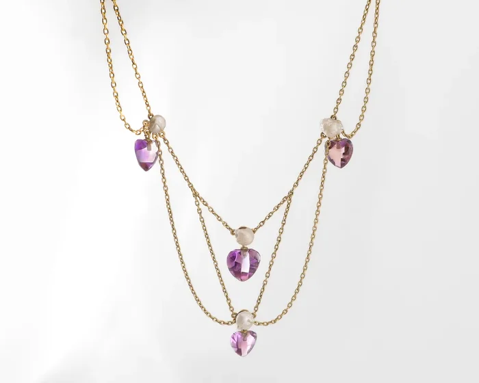 Victorian Amethyst Festoon Necklace