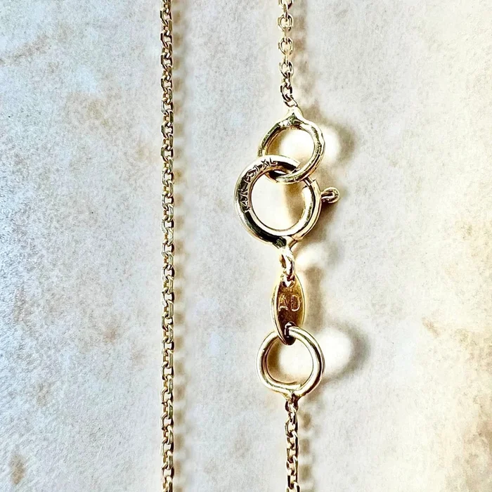 Vintage 14 Karat Yellow Gold 18 Inches Cable Chain Necklace