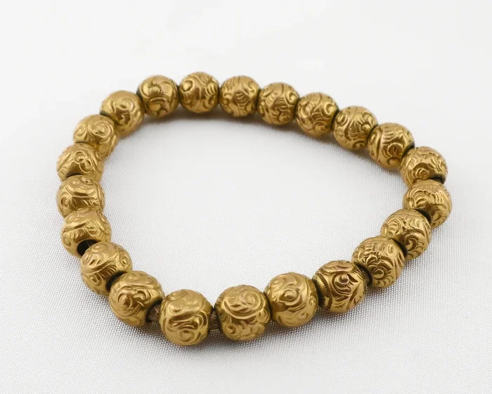 Vintage 14KT Beaded Stretch Bracelet