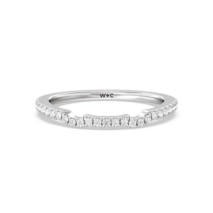 Vintage Celtic Interlaced Solitaire Diamond Wedding Band