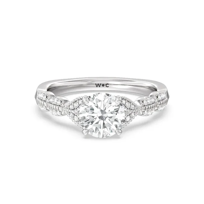 Vintage Filigree Petal Engagement Ring