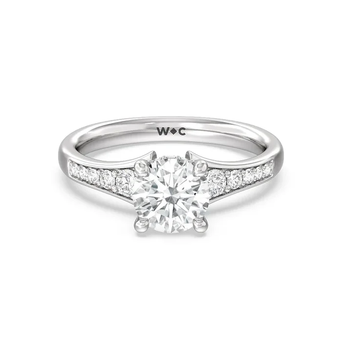 Vintage Hidden Halo Classic Diamond Engagement Ring