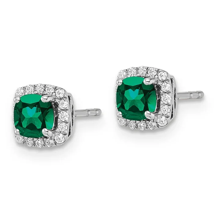 VividFlare Emerald Earrings