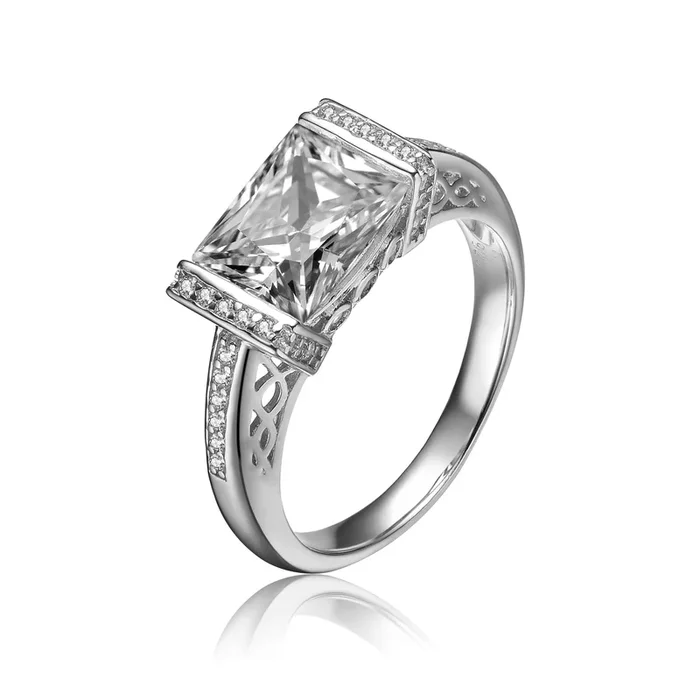 Vivienne Rectangle Solitaire Gem Ring