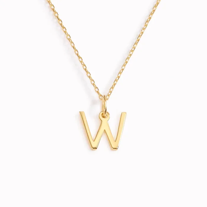 W Necklace / Gold Initial Necklace