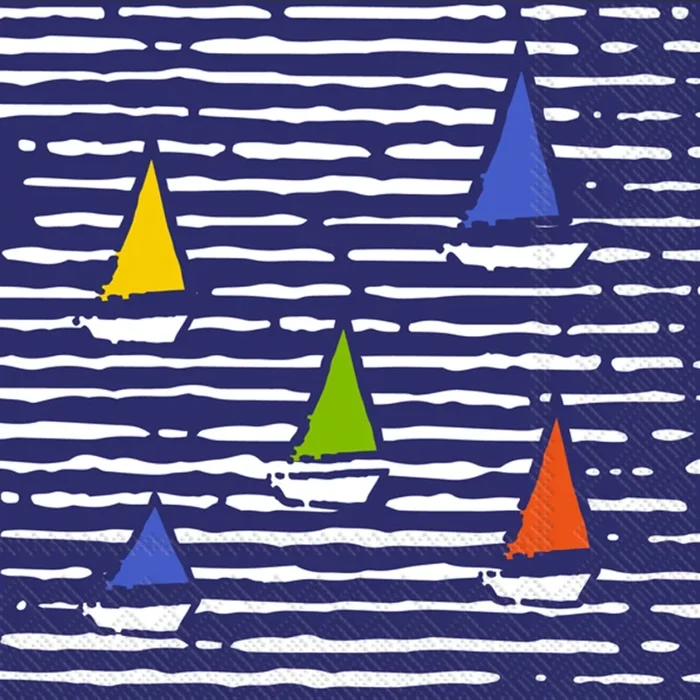 Waterline Boats Paper Cocktail Napkins – Pack of 20