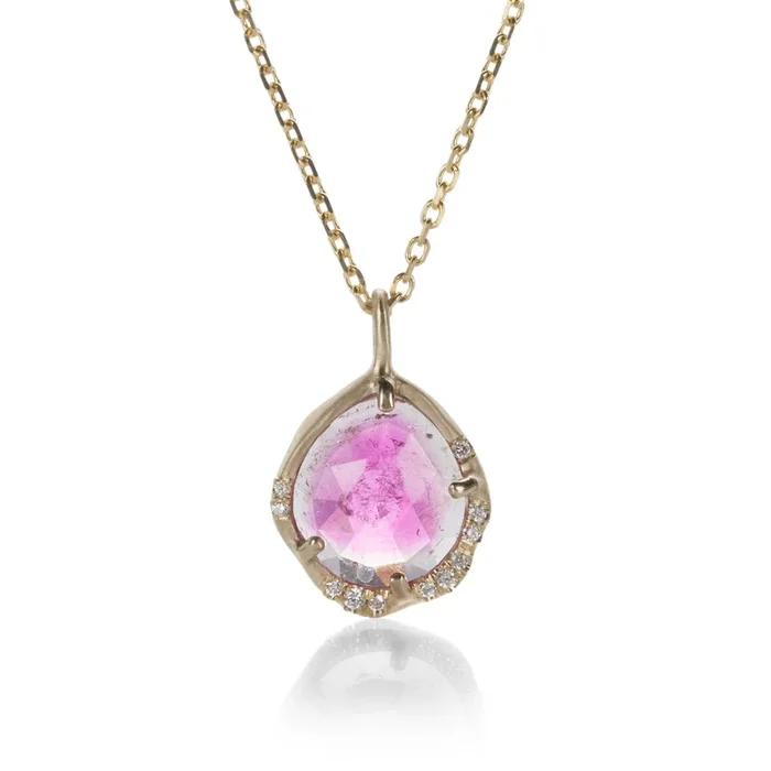 Watermelon Tourmaline Light Necklace