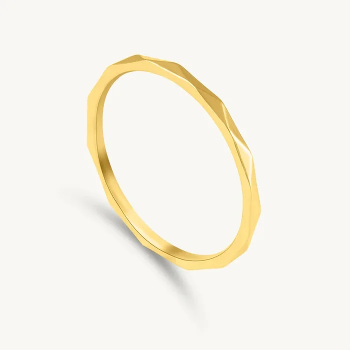 Wave Crest Slim Stack Ring