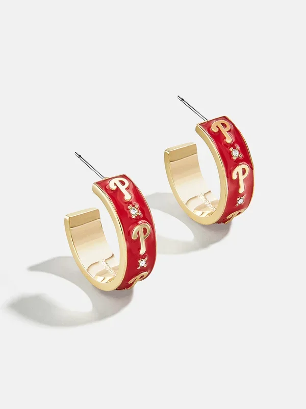 WEAR By Erin Andrews X BaubleBar Philadelphia Phillies Enamel Hoop Earrings – Philadelphia Phillies