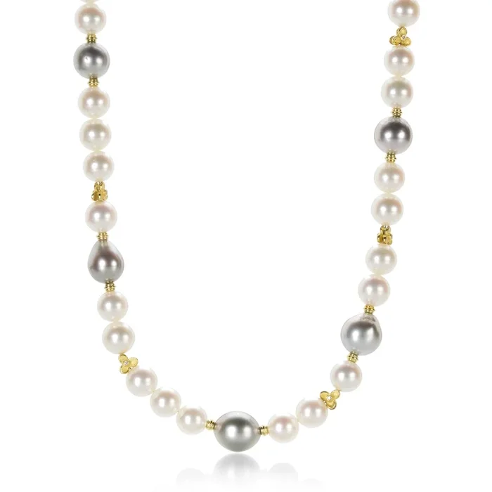 White Akoya Pearl Necklace