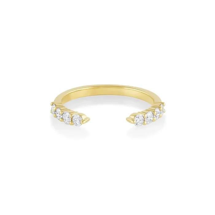 White Diamond Cosmic Light Open Shank Band