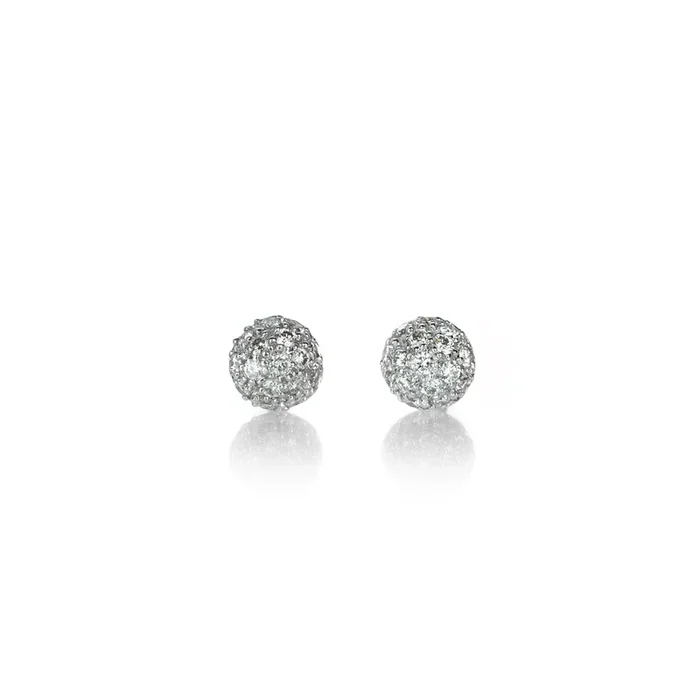 White Diamond Disco Studs