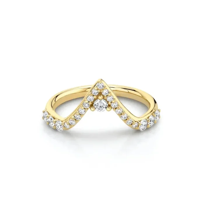White Diamond Divine Triangle Ring