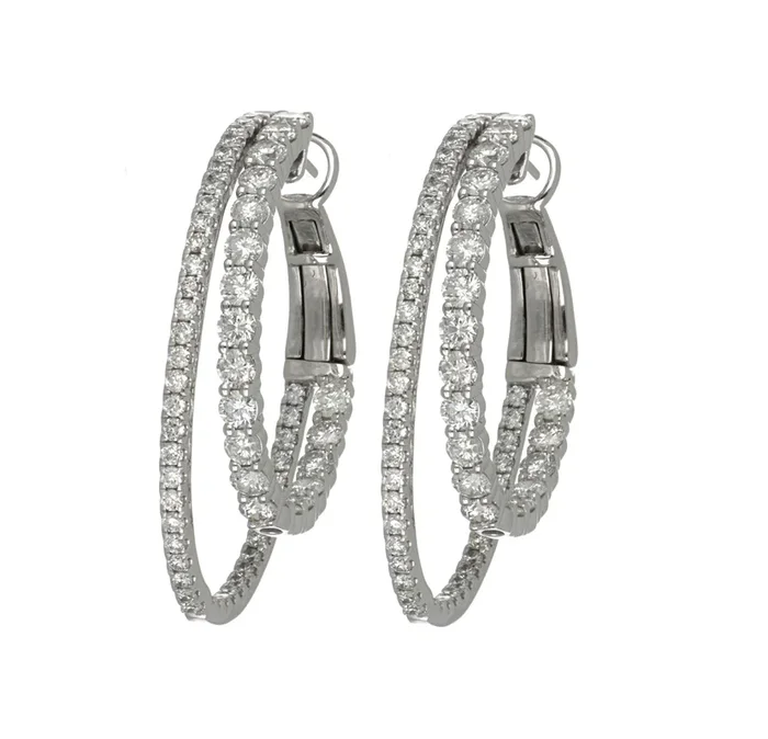 White Diamond Earrings (White Diamond 3.79 cts.)