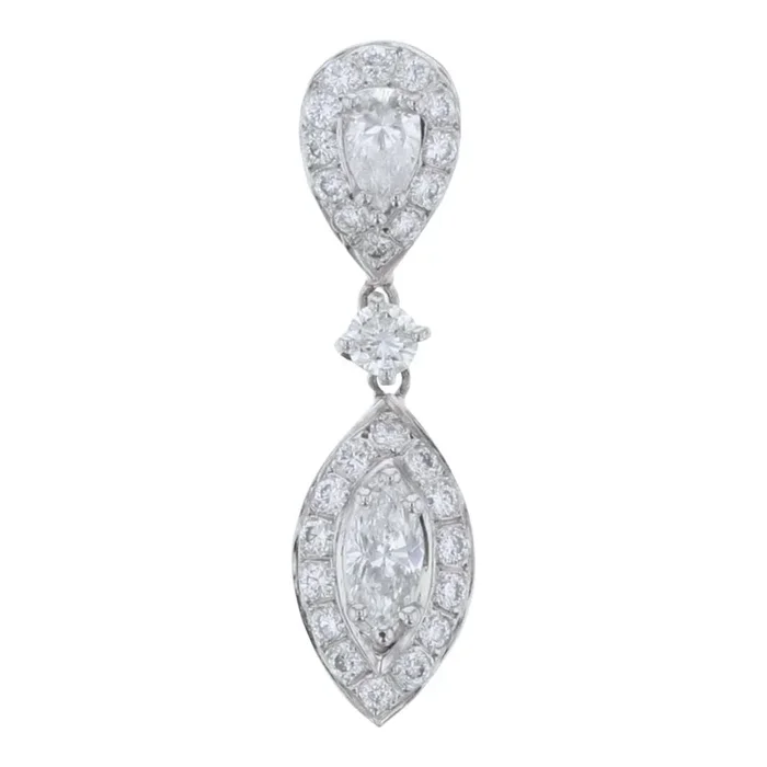 White Diamond Pendant (White Diamond 0.39 cts. Cut White Diamond 0.3 cts. White Diamond 0.63 cts)