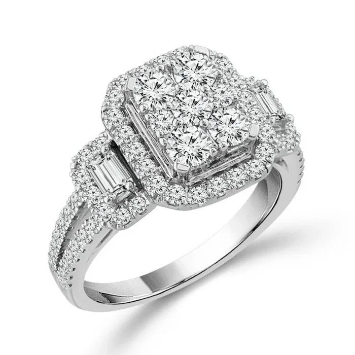 White Diamond Ring (White Diamond 1.18 cts. White Diamond 0.08 cts.)