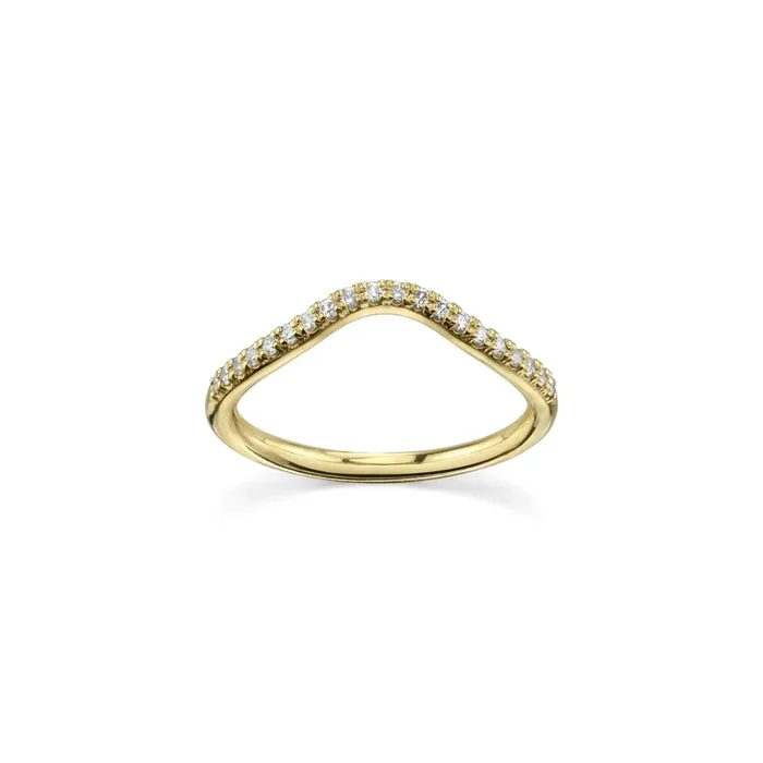 White Diamond Simple Wave Band