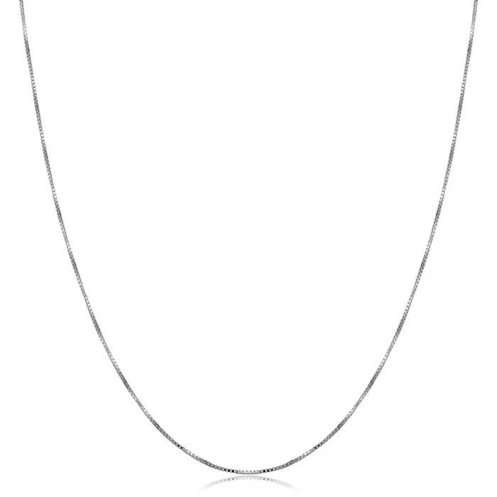 White Gold Box Link Chain