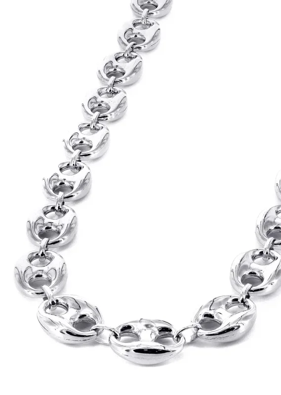 White Gold Chain – Womens Semi Solid Puff Chain 10K Gold