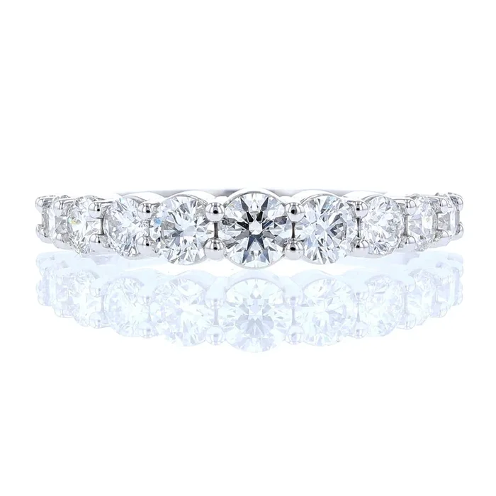 White Gold Graduated Diamond Band