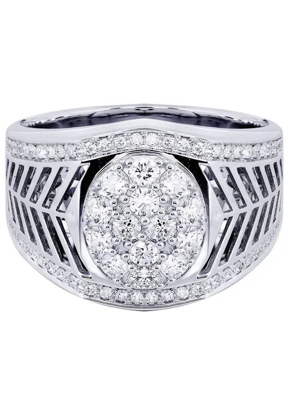 White Gold Mens Diamond Ring| 1.06 Carats| 13.66 Grams