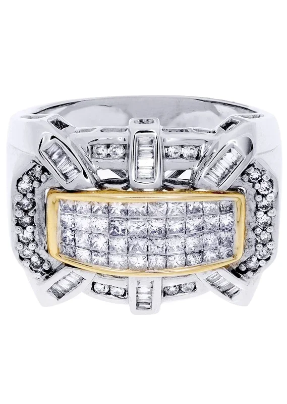 White Gold Mens Diamond Ring| 1.25 Carats| 13.86 Grams