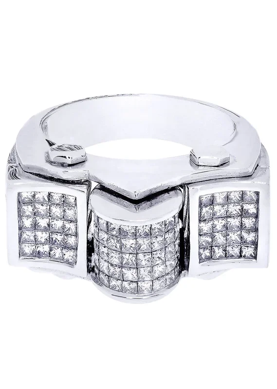 White Gold Mens Diamond Ring| 2.69 Carats| 17.59 Grams