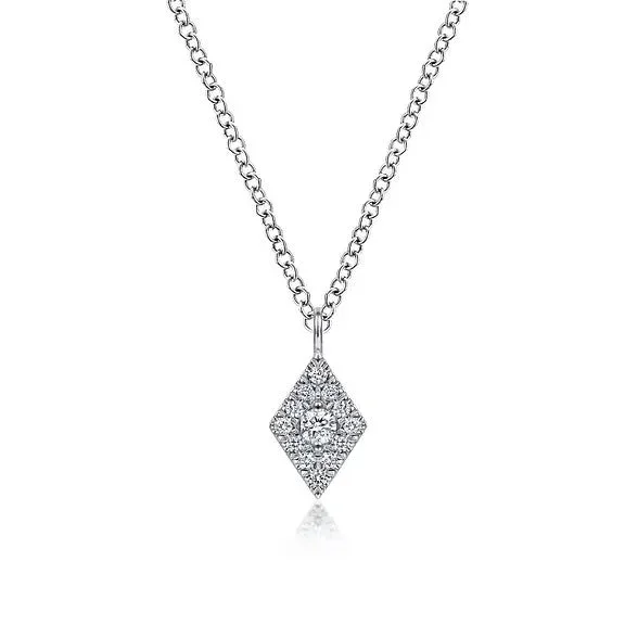 White Gold Pave Diamond Pendant