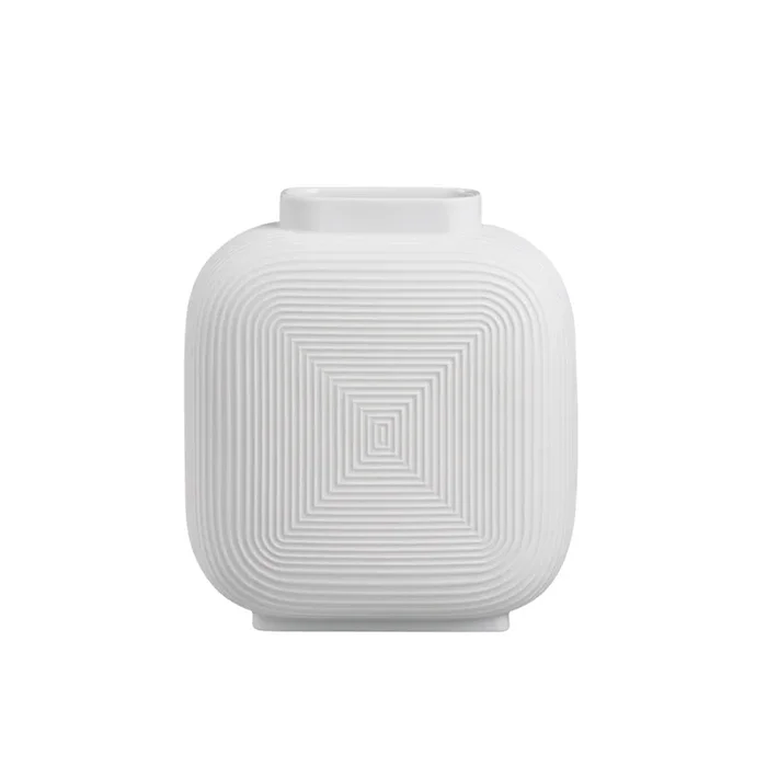 White Linda Vase, Medium