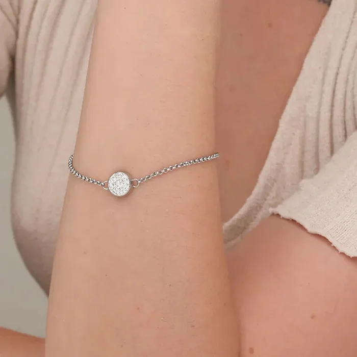 White Sparkle Bracelet- 18k White Gold Plated