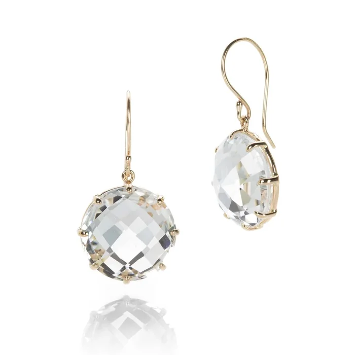 White Topaz Drop Earrings