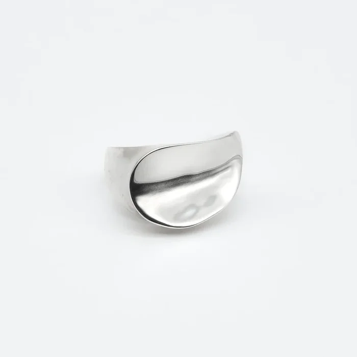Wide Sterling Silver Paisley Ring