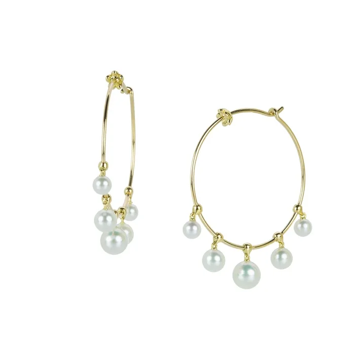 Wind Chime Earrings with Pearls