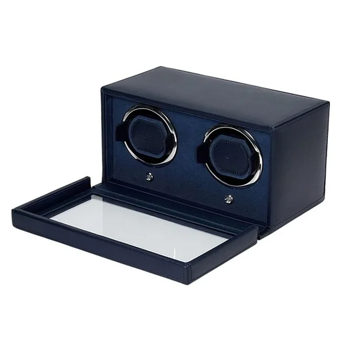 WOLF DESIGNS Cub Double Watch Winder in Navy