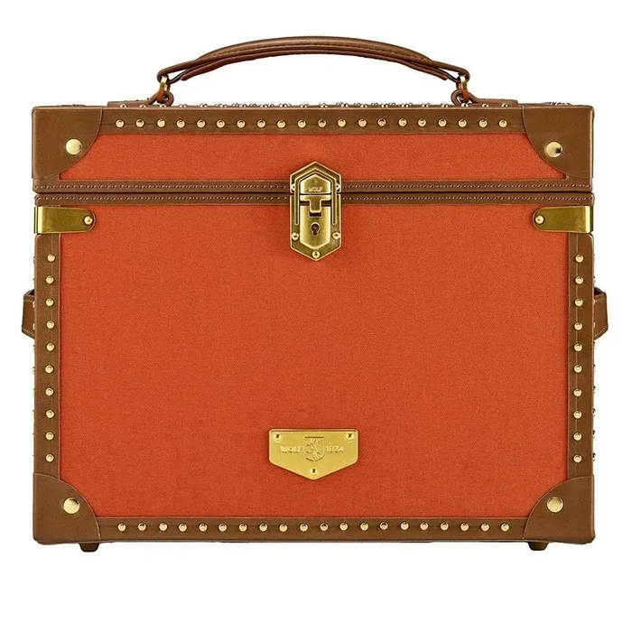 WOLF Ida Trunk Jewelry Box Orange