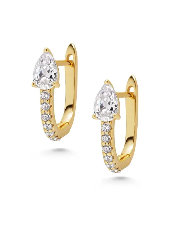 Women’s Gold CZ Hoops