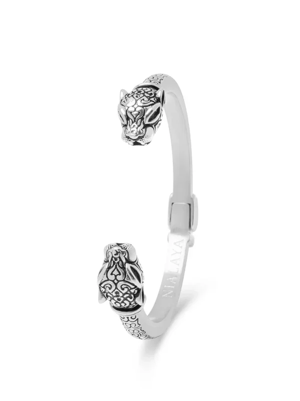 Women’s Panther Bangle in Silver