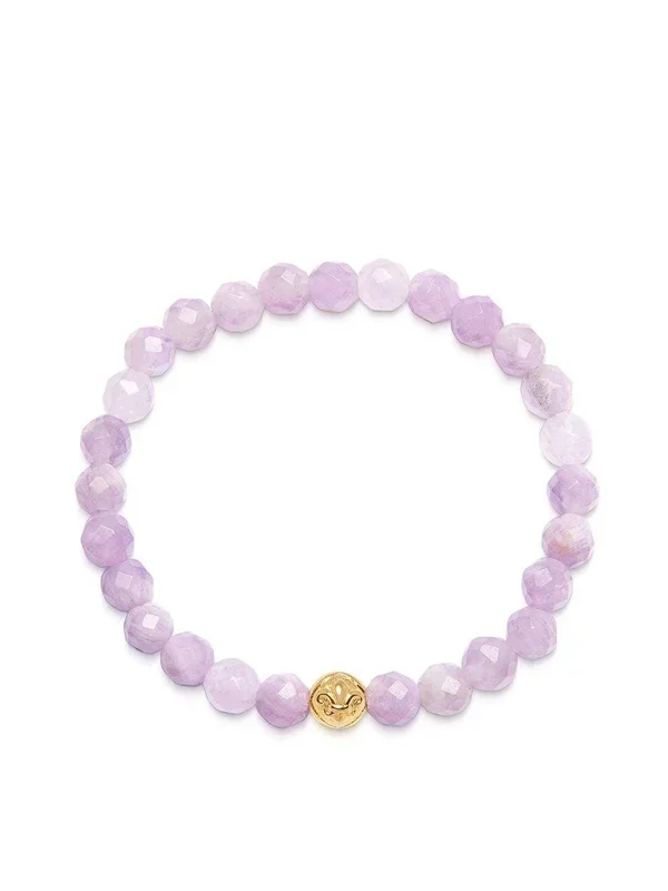 Women’s Wristband with Amethyst Lavender and Gold