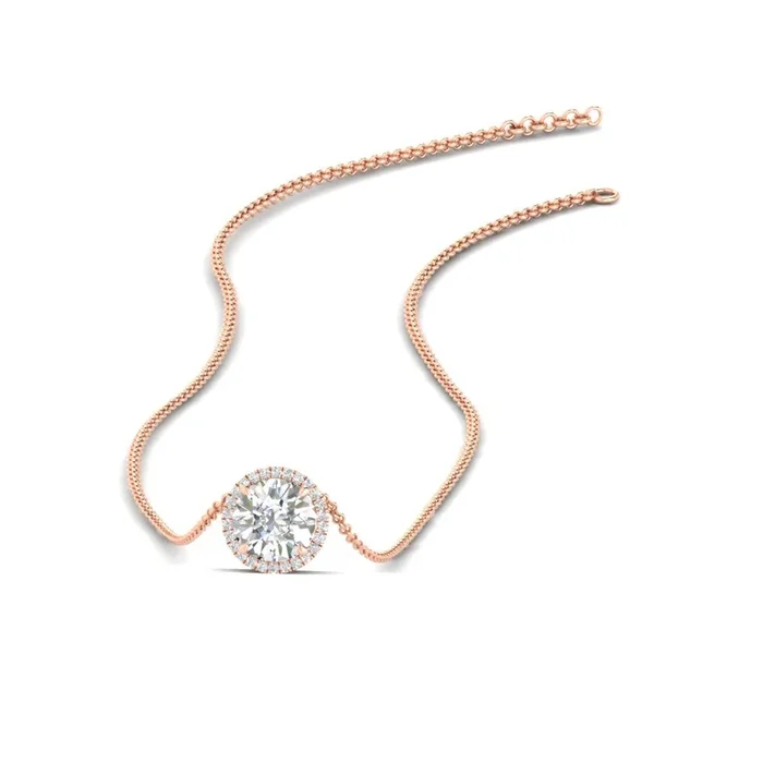Women Round Halo Pendant
