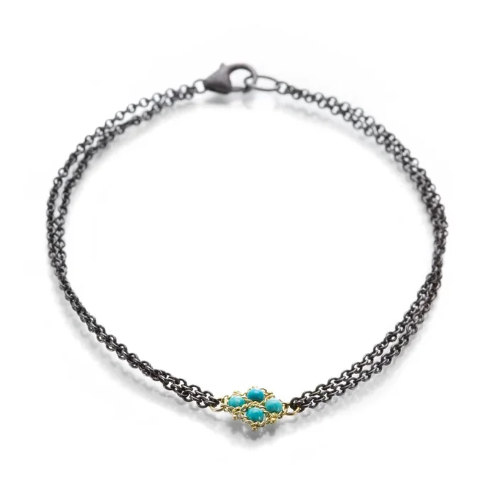 Woven Turquoise Station Bracelet