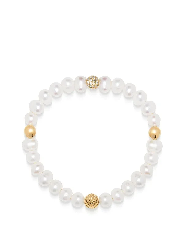 Wristband with Pearl and Gold